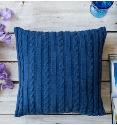 Подушка декоративная 40х40 синяя